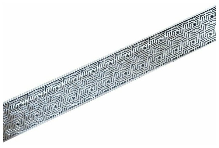 Декоративная планка Арабеска, длина 250 см, ширина 7 см, цвет серебро/чёрный Магеллан 7376835 . - фотография № 1