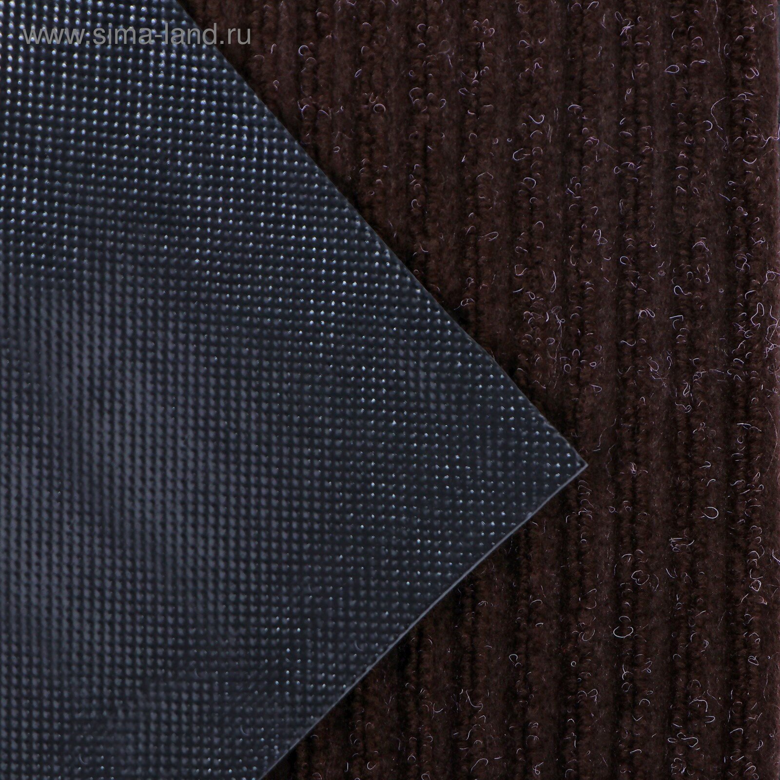 Коврик придверный влаговпитывающий, ребристый, «Стандарт», 40×60 см, цвет коричневый - фотография № 4