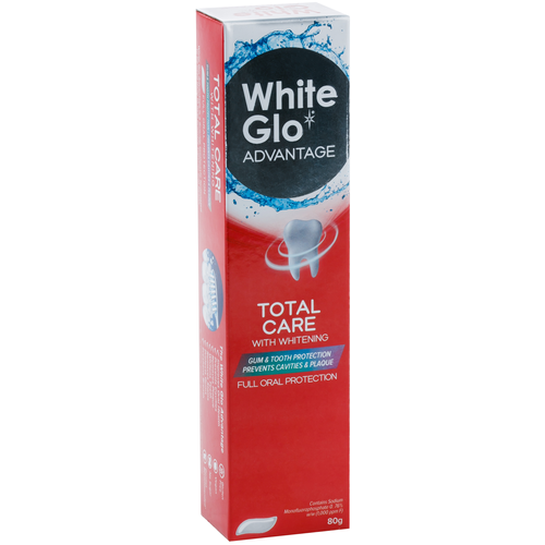 Купить Вайт Гло зубная паста 80 грамм отбеливающая Тотальная защита, White Glo, Зубная паста