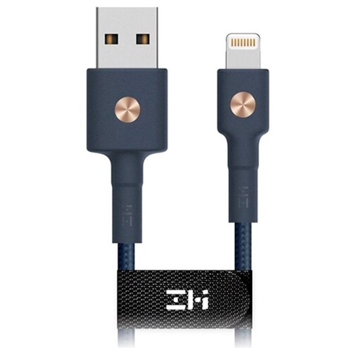 кабель zmi mfi usb lightning al803 1 м красный Кабель Xiaomi ZMI MFi USB/Lightning 100cm Blue (AL803)