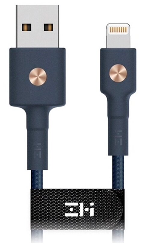 фото Кабель Xiaomi ZMI MFi USB/Lightning 100cm Blue (AL803)