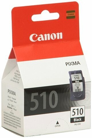 Картридж Canon Картридж Canon PG-510 (черный) для PIXMA iP2700/2702, MP230/235/240/250/252/260/270/272/280/282/480/490/492/495/499, MX320/330/340/350/360/410/420 (9мл)