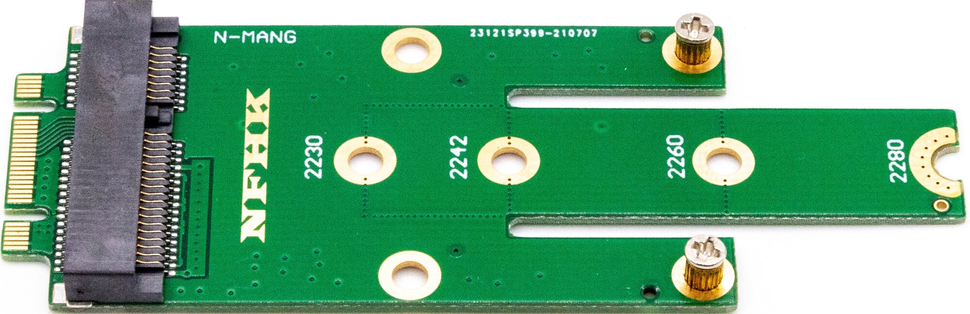 Адаптер переходник для ноутбуков GSMIN RT-07 SSD mSATA - NGFF M2 (B+M key) преобразователь для подключения mSATA диска к разъему NGFF