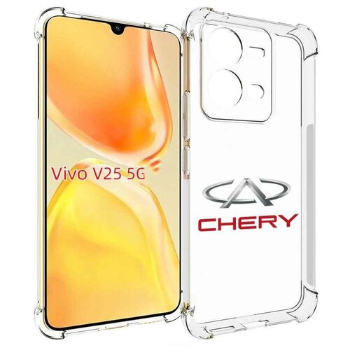 Чехол MyPads Chery-3 мужской для Vivo V25 5G / V25e задняя-панель-накладка-бампер