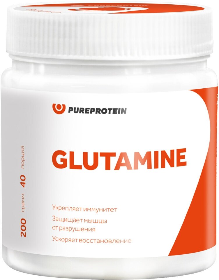 PureProtein Глютамин, вкус «Лимон», 200 г, Pure Protein