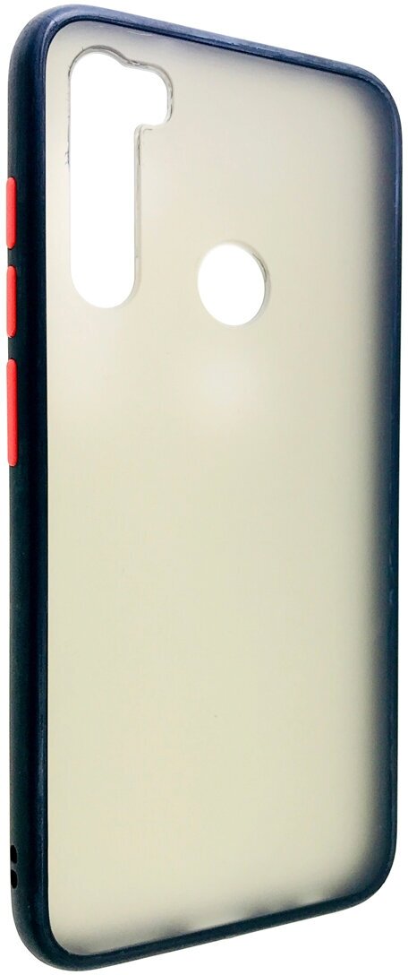 Чехол на смартфон Xiaomi Redmi Note 8 накладка силиконовая с матовой пластиковой спинкой