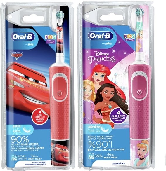 Электрическая зубная щетка Oral-B Vitality D100.413.2k Kids Cars & Princess Mix