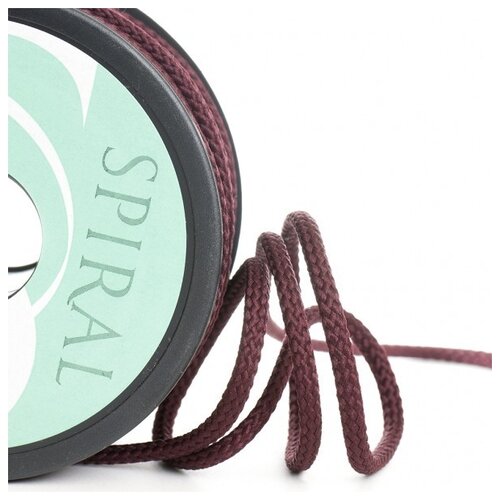 SAFISA Шнур плетеный Spiral 25281, 4 мм25 м, бордовый шнуры pega плетеный цвет черно белый 5 мм