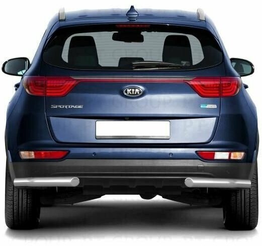 Защита заднего бампера угловая 63мм (НПС) KIA Sportage 2016-2018