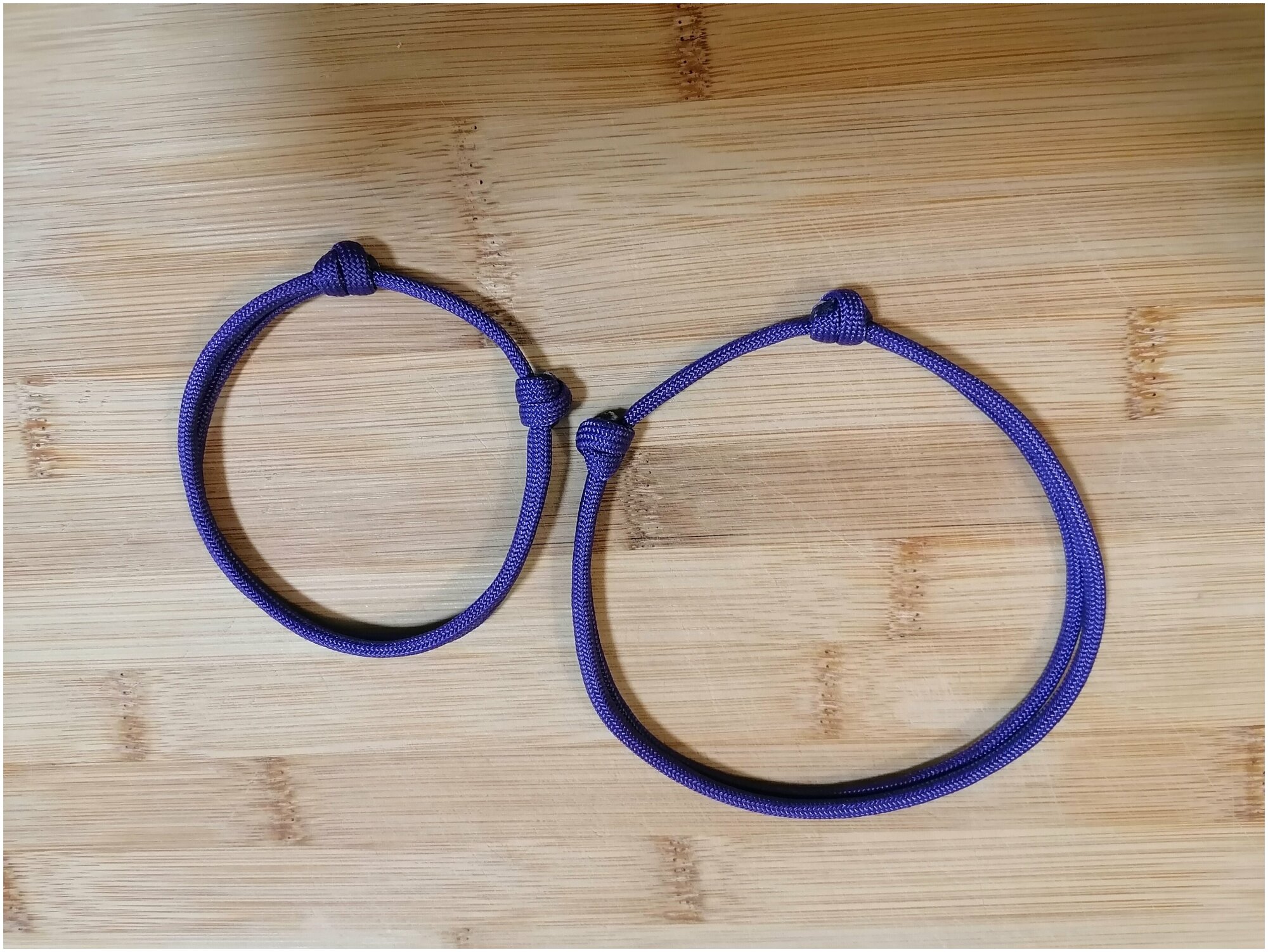 Шнурок для адресника, фиолетовый, размер S - 20-40 см - фотография № 4
