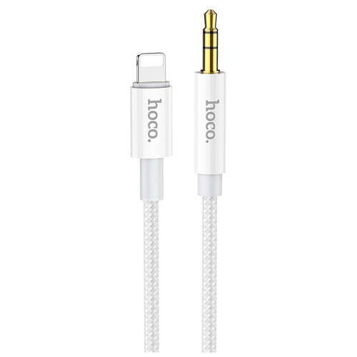 Аксессуар Hoco UPA19 AUX - Jack 3.5 Lightning 8-pin 1m Silver 6931474759931 аксессуар hoco upa19 aux jack 3 5 lightning 8 pin 1m black 6931474759924