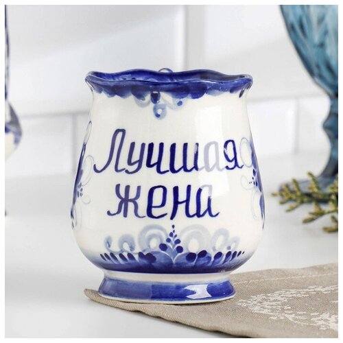MARU Кружка Утро Лучшая жена гжель фарфор 11х12 см 1658₽