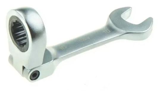Ключ комбинированный трещоточный, шарнирный, короткий, 10 мм. ARNEZI R1030710