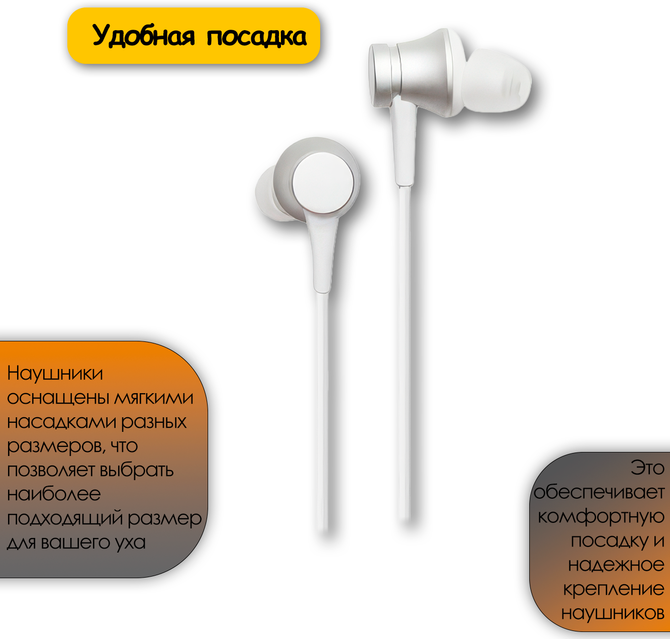 Проводные наушники Xiaomi Mi In-Ear Headphones Basic, серебристый