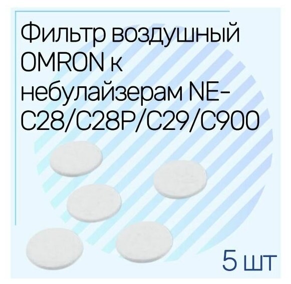 Набор фильтров для компрессорных небулайзеров/ингаляторов OMRON C28/C29/C900.