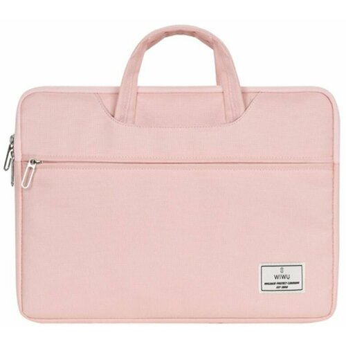 Сумка для ноутбука WiWU ViVi Laptop Handbag для Macbook 15.6 дюймов, водонепроницаемая - Розовая