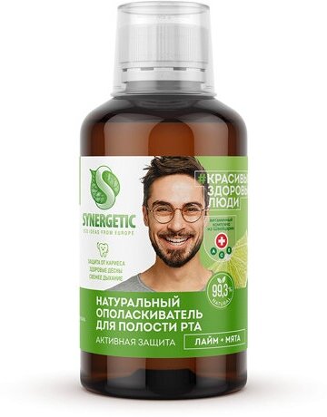 Synergetic Натуральный ополаскиватель для полости рта Активная защита 200 мл