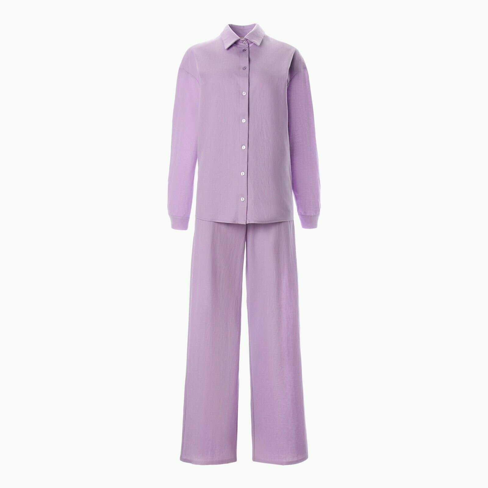 MINAKU Комплект женский (сорочка, брюки) MINAKU цвет сиреневый, р-р 44 - фотография № 8