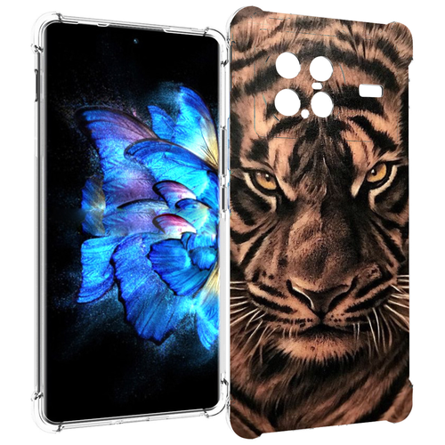 Чехол MyPads злой-большой-тигр для Vivo X Note 5G задняя-панель-накладка-бампер