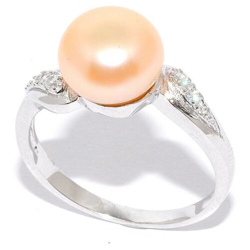 Кольцо Silver WINGS, серебро, 925 проба, фианит, жемчуг культивированный, размер 16.5