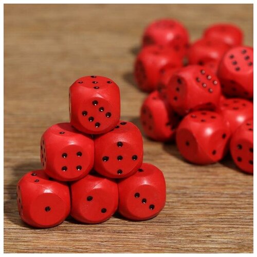 Кубик игральный 15х15х15 см цветной красные 100 шт 880₽
