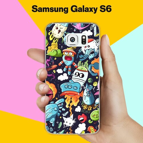 силиконовый чехол фиолетовая сирень на samsung galaxy s6 самсунг с6 Силиконовый чехол на Samsung Galaxy S6 Пак / для Самсунг Галакси С6