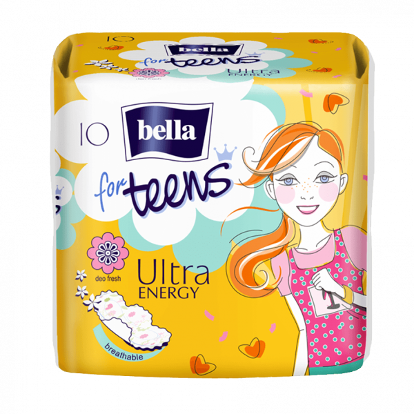 Bella Прокладки гигиенические супертонкие Bella for teens Ultra energy 10 шт