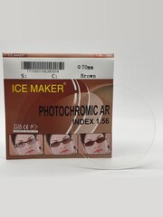 Линза для очков стигматическая 1шт ICE MAKER -6.00, d 70, index 1.56, коричневый