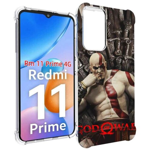 Чехол MyPads God of War Кратос для Xiaomi Redmi 11 Prime 4G задняя-панель-накладка-бампер чехол mypads god of war кратос атрей для xiaomi redmi note 11 4g глобальная версия задняя панель накладка бампер