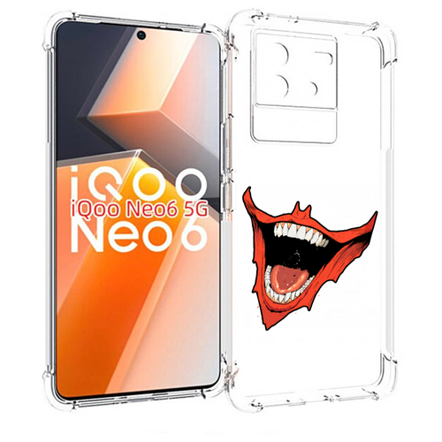 Чехол MyPads страшная-улыбка для Vivo iQoo Neo 6 5G задняя-панель-накладка-бампер