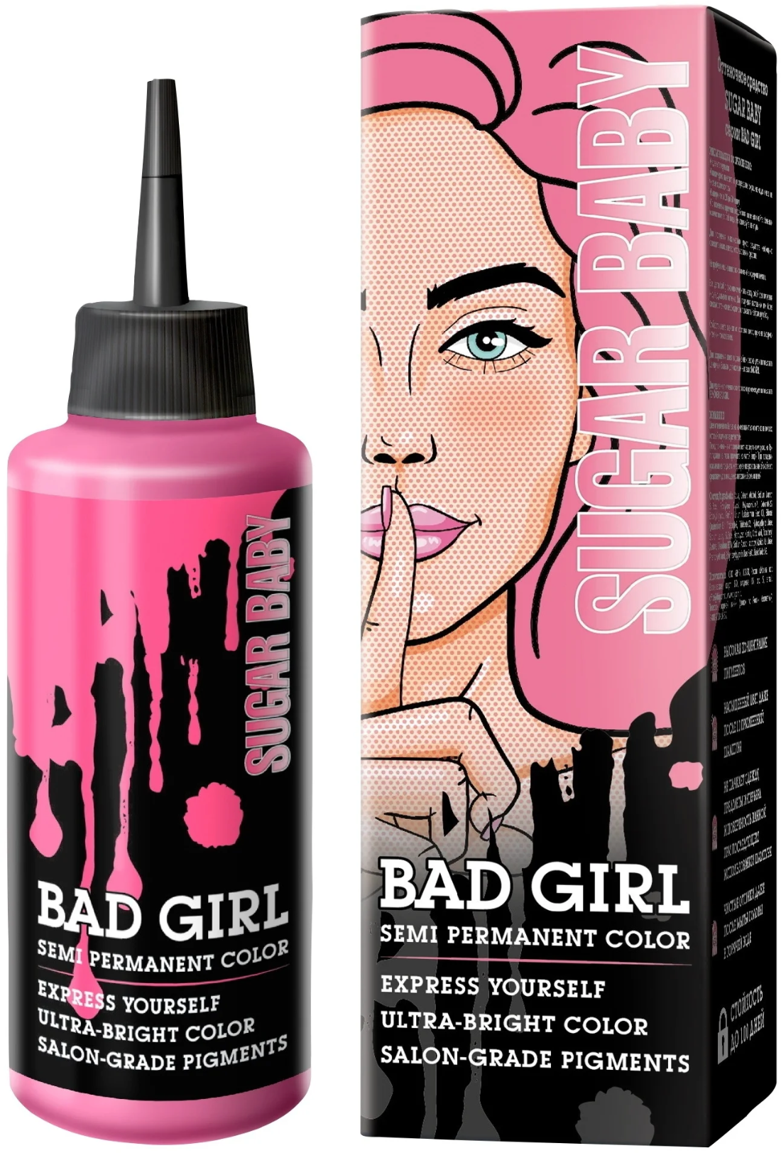 Бед Герл / Bad Girl - Оттеночное средство для волос Sugar Baby пастельный розовый 150 мл