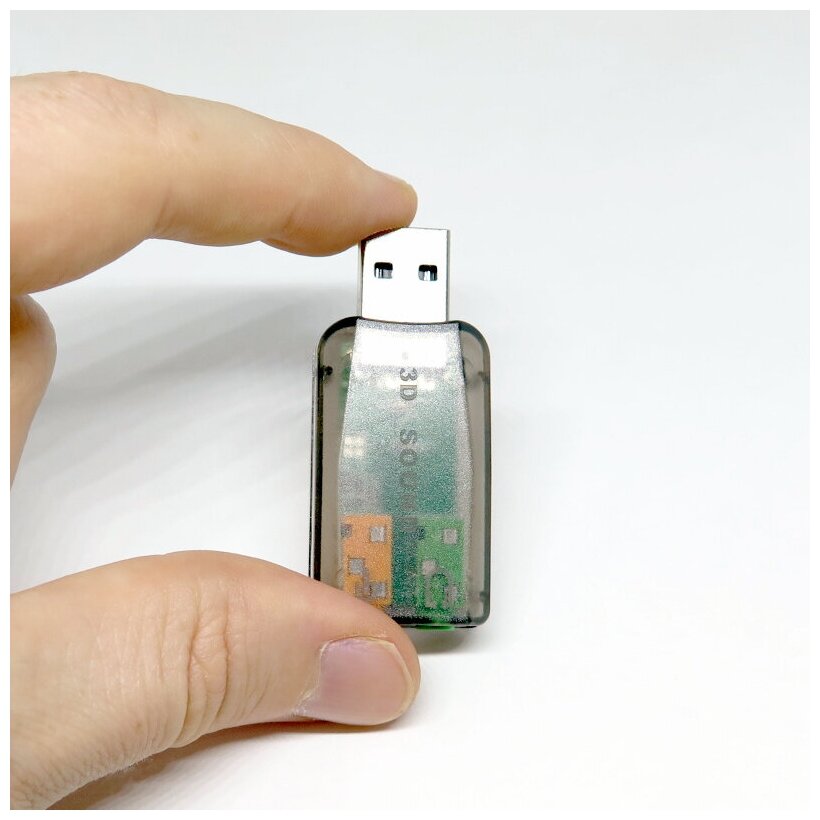 Внешняя звуковая карта USB / USB аудио адаптер микрофон и стерео выход jack 35 / VAORLO USB external sound card