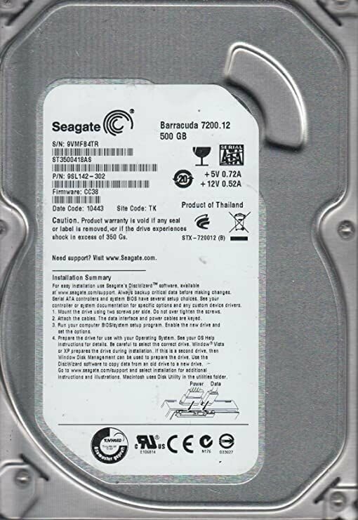 Внутренний жесткий диск Seagate ST3500418AS Barracuda 500 Гб