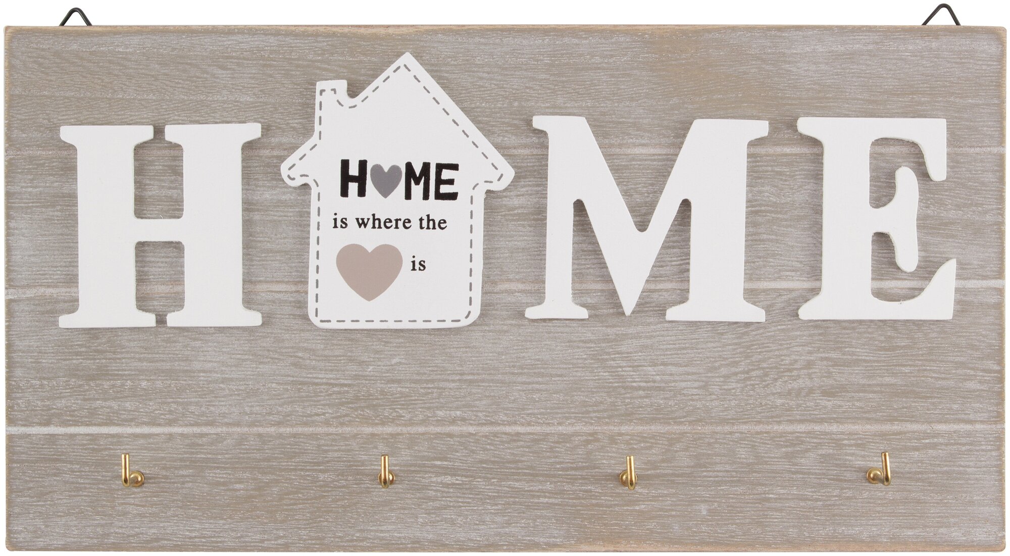 Ключница Волшебная страна Home 4 крючка - фото №1