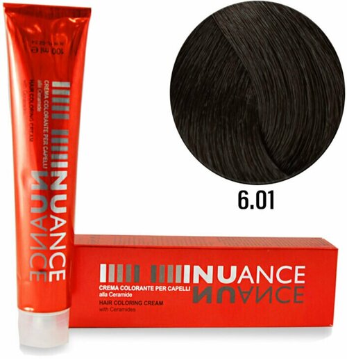 PUNTI DI VISTA Nuance Краска для волос с церамидами 6.01 темно-пепельный бл, 100 мл