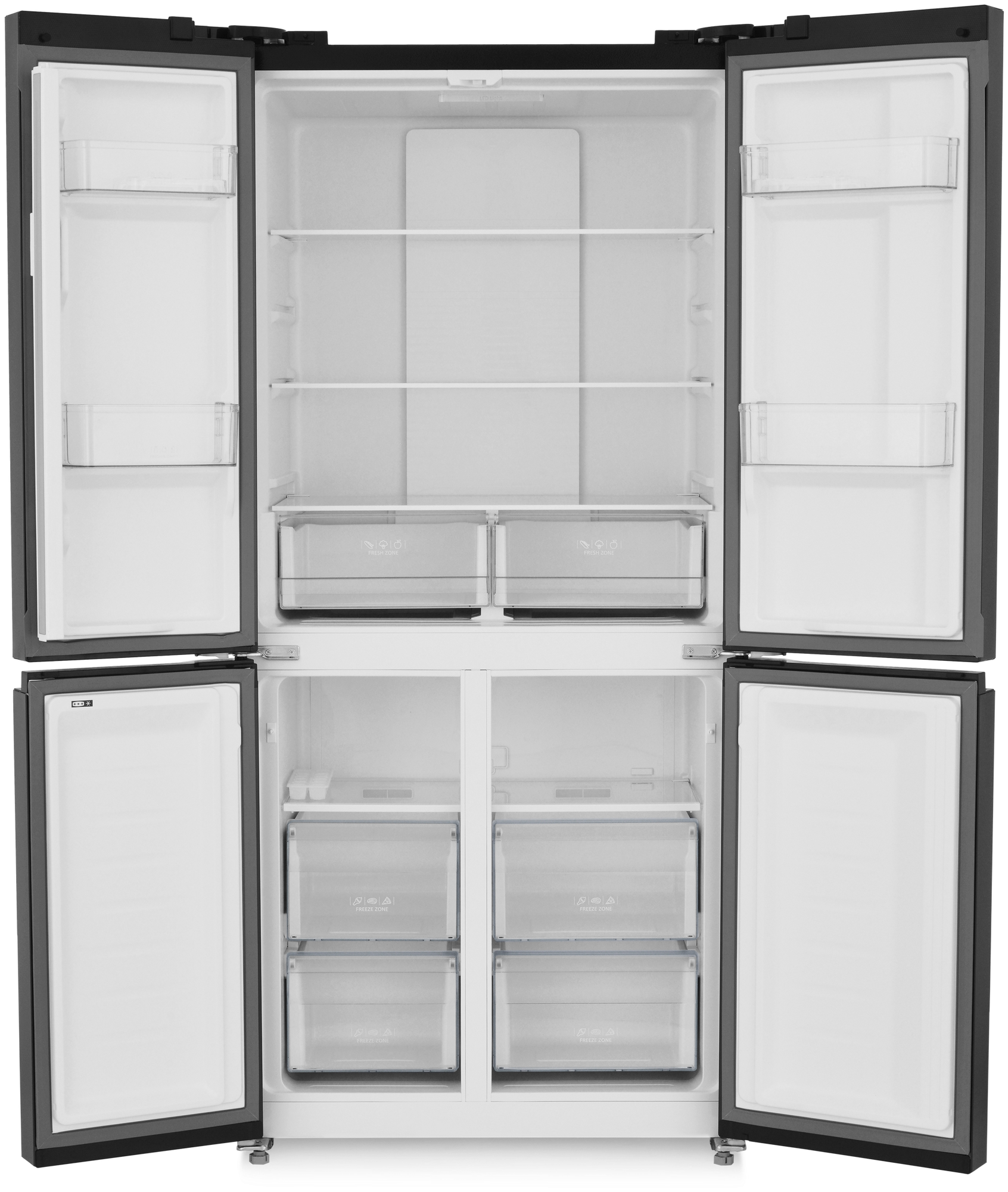 Многокамерный холодильник ZUGEL ZRCD430B черный - фотография № 2
