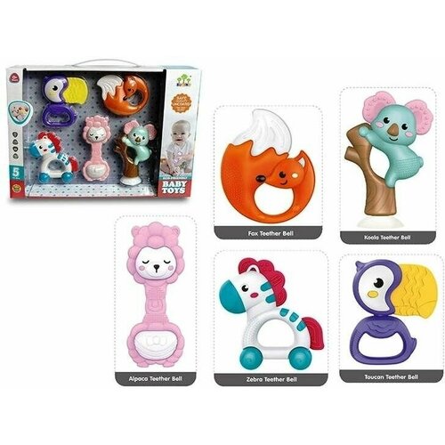 Набор погремушек Baby Toys с прорезывателями 5 шт, SL84852