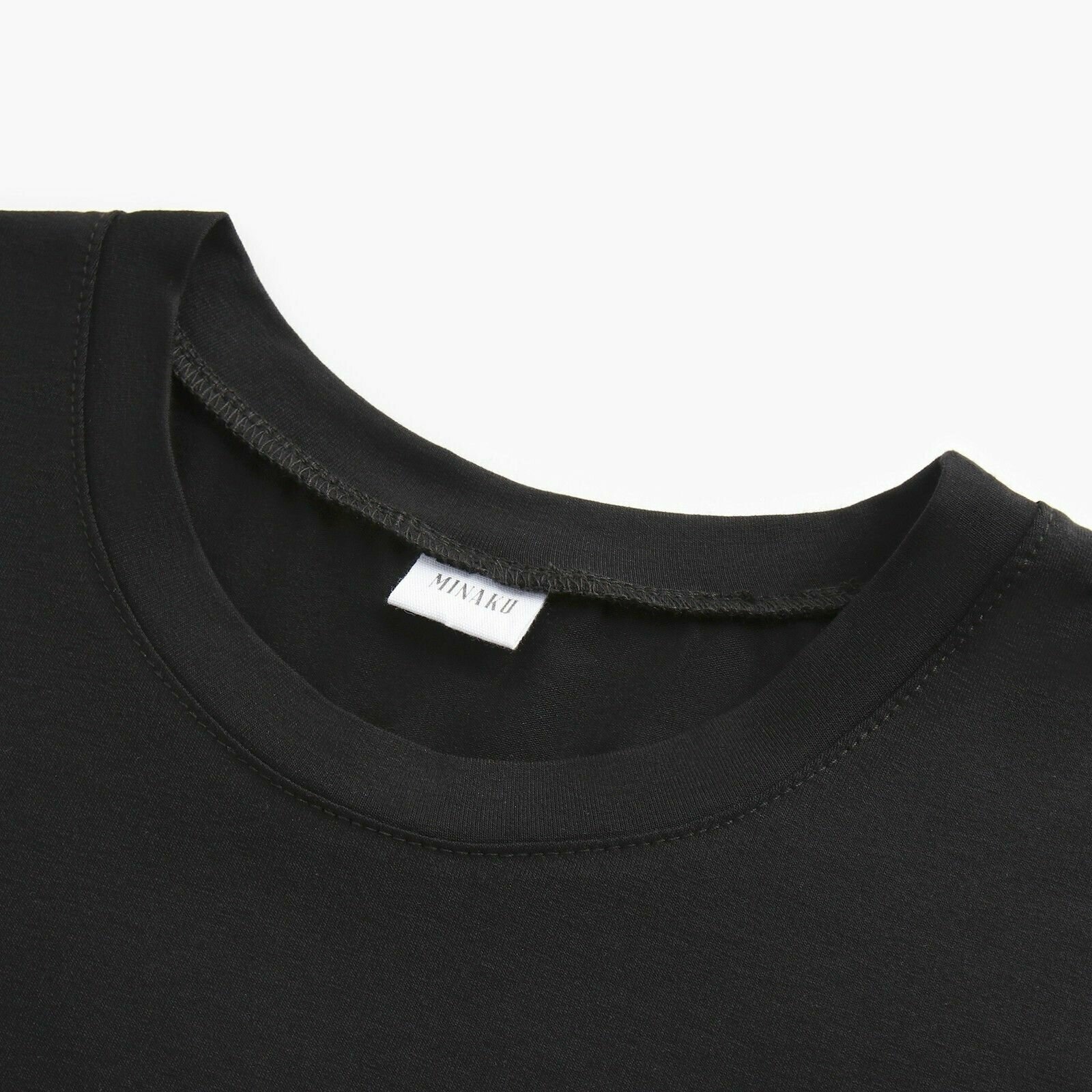 Комплект Minaku, футболка, шорты, короткий рукав, размер 48, черный - фотография № 7