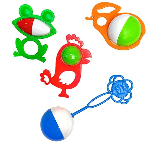 Подарочный набор развивающих погремушек для новорожденных Играем вместе , 2С513 погремушка попугайчик 2с373