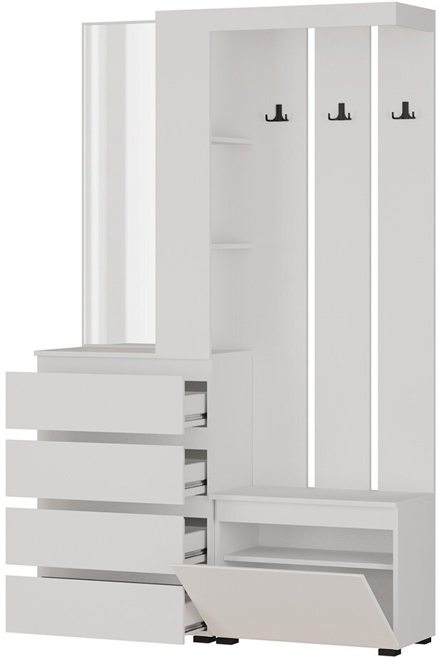 Комплект мебели для прихожей Hoff Stern, 126х200х35,2, цвет белый