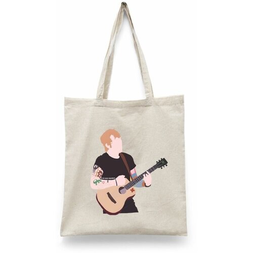 фото Сумка-шоппер унисекс каждому своё "эд ширан/ed sheeran" черная