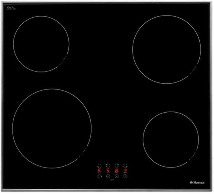 Электрическая варочная панель Hansa BHCI63306, с рамкой, черный - фотография № 2