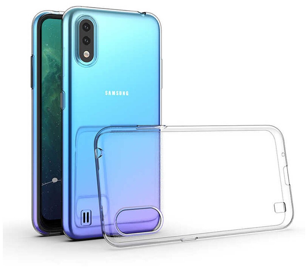 Чехол для Samsung Galaxy A01 & Galaxy M01 / чехол на самсунг А01 и М01 прозрачный