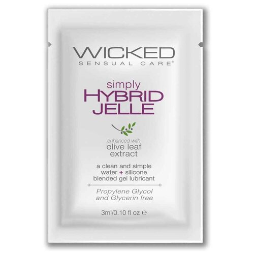 Купить Гель-лубрикант на водно-силиконовой основе Simply Hybrid Jelle - 3 мл., Wicked, Интимные смазки