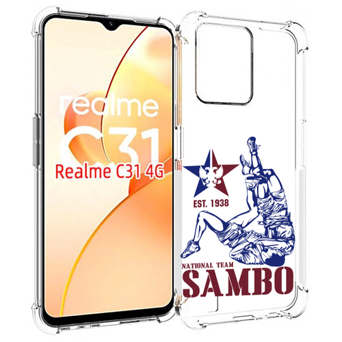 Чехол MyPads единоборства самбо для OPPO Realme C31 задняя-панель-накладка-бампер чехол задняя панель накладка бампер mypads единоборства самбо для oppo realme 3 pro противоударный