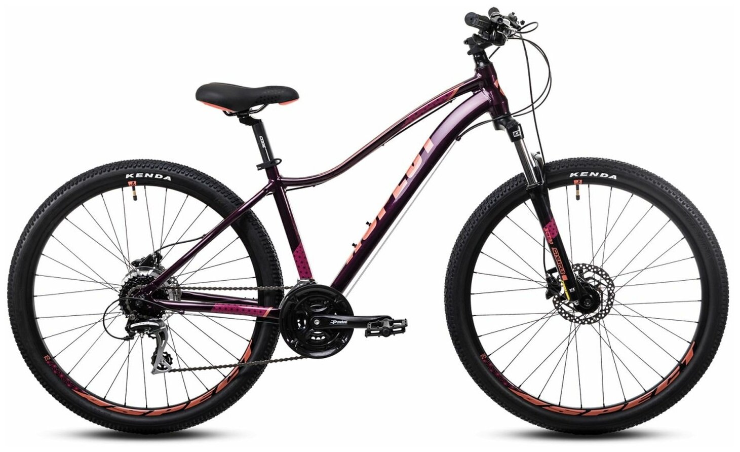 Велосипед Aspect ALMA HD 27.5 фиолетово-персиковый рама: 14.5 (2022) (14.5" - ваш рост до 160 см)