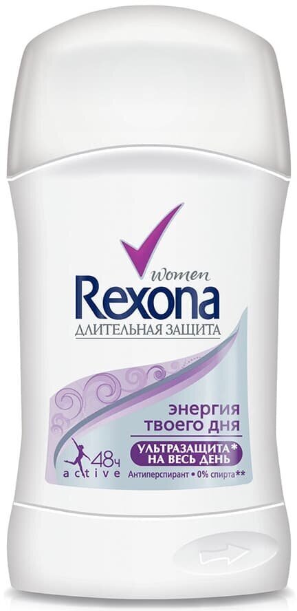 Женский дезодорант REXONA Энергия твоего дня твердый 40 мл