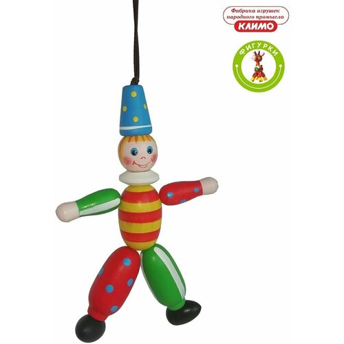 Клоун / Фигурка деревянная / Игрушка деревянная / Народная игрушка / Сувенир / Подвеска/елочная игрушка