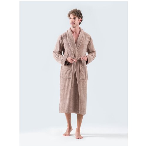фото Халат karna, банный халат, размер xxxl, коричневый