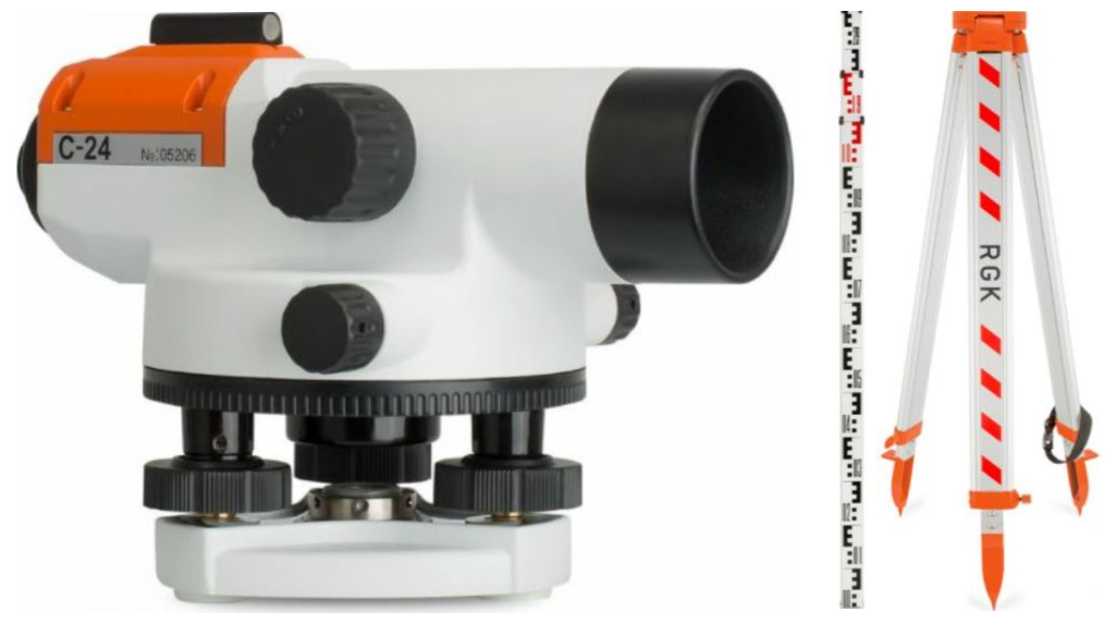 Оптический нивелир RGK C-24 Комплект 3-в-1 (с поверкой)
